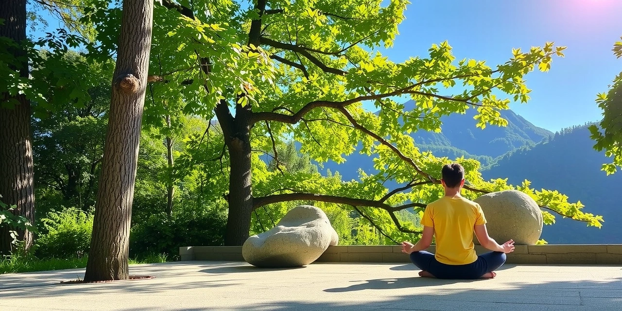 Serene image depicting balance and nature for health and well-being